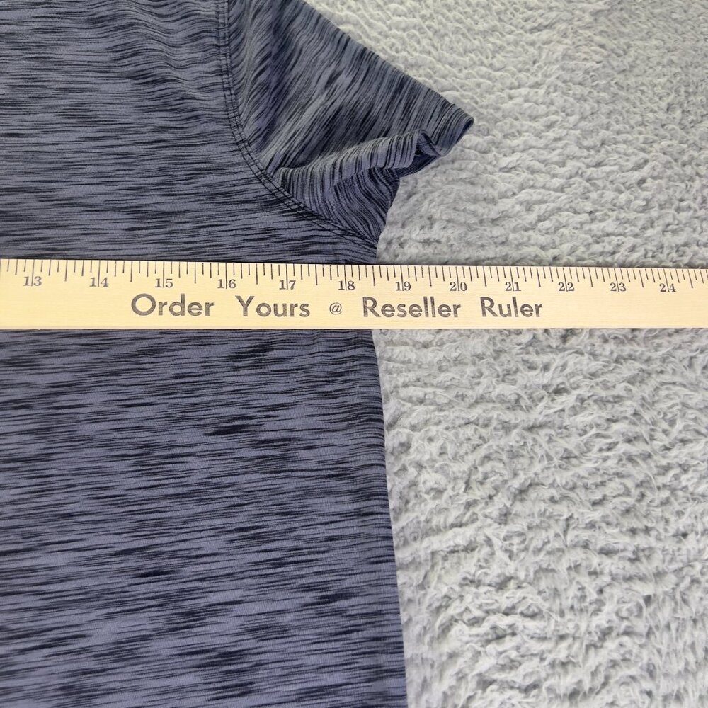 Lululemon Shirt Womens 8 Heather Gray Black Short Sleeve Athletic Gym Preppy - Picture 5 of 7